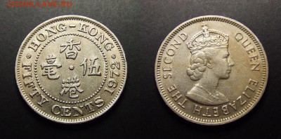 МОНЕТЫ МИРА 07-17 - Брит. Гонконг – 50 центов (1972) «Елизавета II»