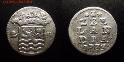 МОНЕТЫ МИРА 07-17 - Нидерландская (провинция Зеландия) – 2 стивера (1733) (Ag)