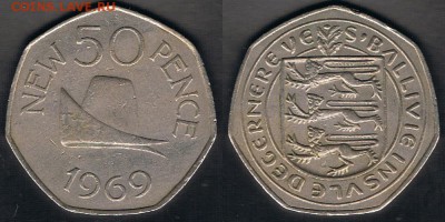Гернси 50 пенсов 1969 "Шляпа герцога Нормандии" 13.08.17 22 - Guernsey_KM#25_1969_07082017