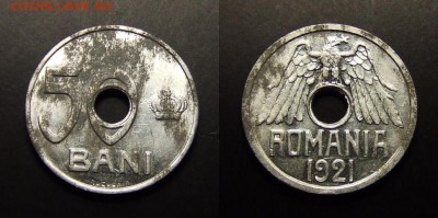 МОНЕТЫ МИРА 07-17 - Румыния – 50 бани (1921) алюм.
