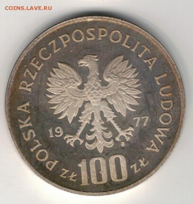 Ag Польша 100 злотых 1977 Рыба ПРОБА 14.08 в 22.00мск (Е134) - 5-п100з77а