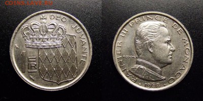 МОНЕТЫ МИРА 07-17 - Монако – 1 франк (1968)