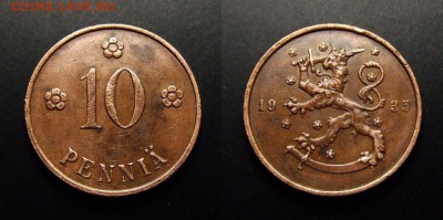 МОНЕТЫ МИРА 07-17 - Финляндия – 10 пенни (1935) медь