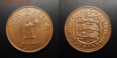 МОНЕТЫ МИРА 07-17 - Гернси – 2 пенса (1971) «Мельница»