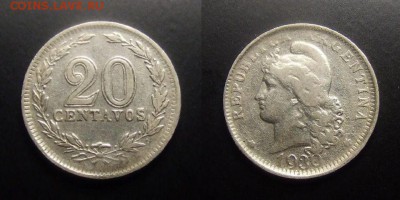 МОНЕТЫ МИРА 07-17 - Аргентина – 20 сентаво (1930)