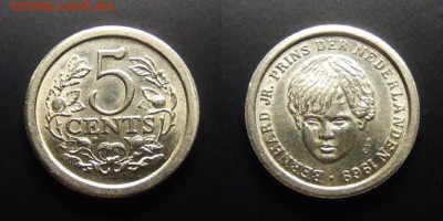 МОНЕТЫ МИРА 07-17 - Нидерланды – 5 центов (1969) «Принц Бернард» (XF) (памятный токен)