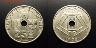 МОНЕТЫ МИРА 07-17 - Бельгия – 25 сантимов (1938) №2