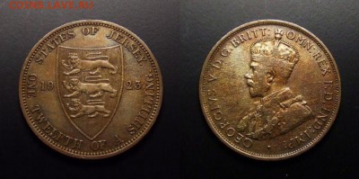 МОНЕТЫ МИРА 07-17 - Джерси – 1-12 шиллинга (1923) «Георг V» бронза (тип №1) №1