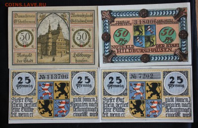 С 1 РУБ. Stadt ХИЛЬДБУРГХАУЗЕН 25 и 50  пфенниг 4шт  до 15.8 - IMG_8140.JPG