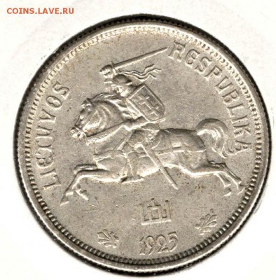 Литва, 5 лит 1925. С 1000. До 11.08 - 38