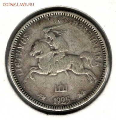 Литва, 1 лит 1925. С 200. До 11.08 - 44