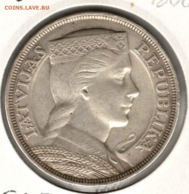 Латвия, 5 лат 1929. С 1000. До 11.08 - 49