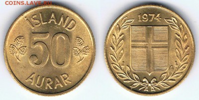 Исландия 50 эйре 1974 до 16.08.17 22:00 МСК - Iceland_KM#17_1974_10082017