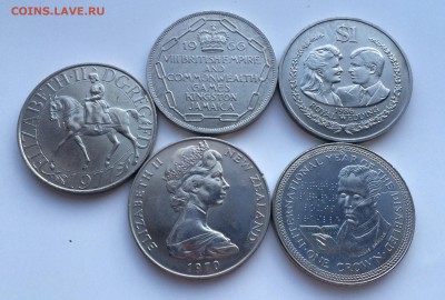 Крона Шайба 5 шт. Н.Зеландия О. Мэн Ямайка О.Кука Британия - IMG_1337.JPG