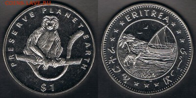 Эритрея 1$ 1994 "Колобус" до 18.08.17 22:00 МСК - Eritrea_KM#17_12082017