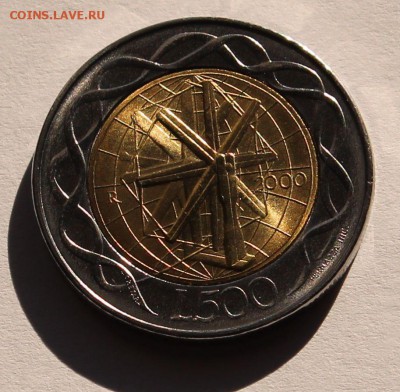 Сан-Марино 500 лир 2000. БИМ. ТИРАЖ - 28 000 - 2