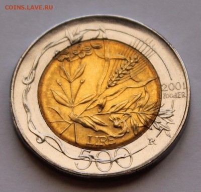 Сан-Марино 500 лир 2001. БИМ. ТИРАЖ - 28 000 - 4