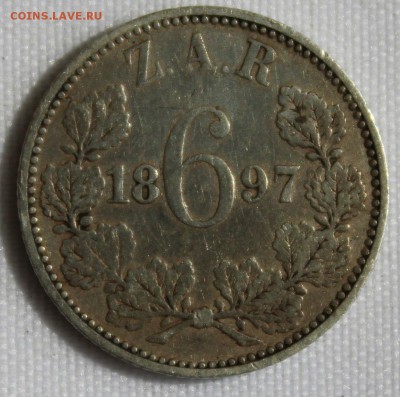 С 1 РУБ. Z. AFRIK.REP. 6 пенсов 1897г. ПАУЛЬ КРЮГЕР до 18.08 - IMG_8218.JPG