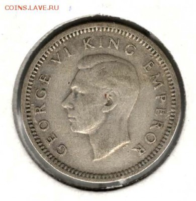 Новая Зеландия, 3 пенса 1940. С 200. До 13.08 - 38