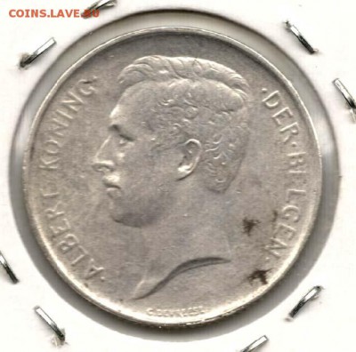 Бельгия, 1 франк 1914. С 200. До 13.08 - 40