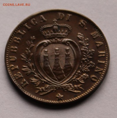 Сан Марино 5 чентезимо 1894, тираж - 600 000 - 16