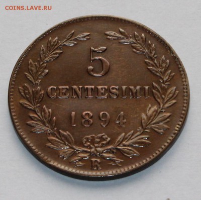 Сан Марино 5 чентезимо 1894, тираж - 600 000 - 6