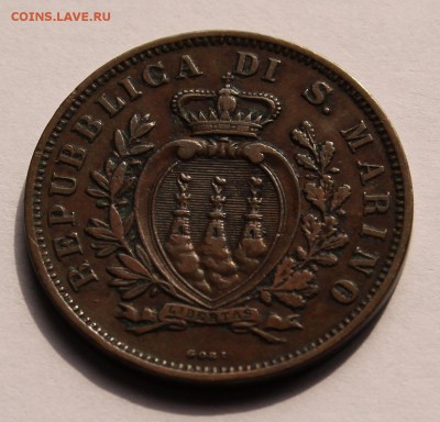 Сан Марино 10 чентезимо 1894, тираж - 150 000. - 11