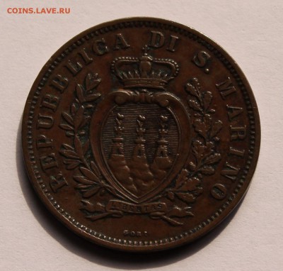 Сан Марино 10 чентезимо 1894, тираж - 150 000. - 10