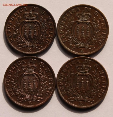 Сан Марино 10 чентезимо 1935,1936,1937,1938. - 21