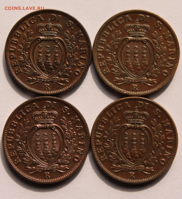 Сан Марино 10 чентезимо 1935,1936,1937,1938. - 15