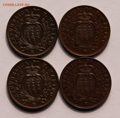Сан Марино 5 чентезимо 1935,1936,1937,1938. - 17