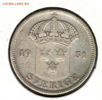 Швеция. 50 эре 1931. С 200. До 14.08 - 02