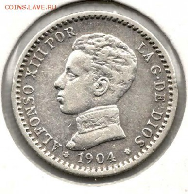 Испания. 50 сантимов 1904. С 200. До 14.08 - 20