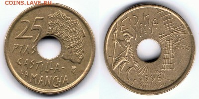 Испания 25 песет 1996 "Кастилия-Ла-Манча" (№1) 20.08.17 22:0 - Spain_KM#962_14082017_1