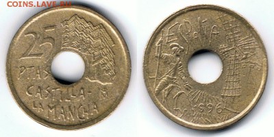 Испания 25 песет 1996 "Кастилия-Ла-Манча" (№3) 20.08.17 22:0 - Spain_KM#962_14082017_3