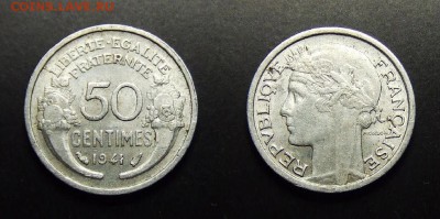 МОНЕТЫ МИРА 07-17 - Франция – 50 сантимов (1941) алюм.