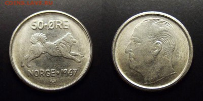 МОНЕТЫ МИРА 07-17 - Норвегия – 50 эре (1967) «Собака»