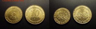 МОНЕТЫ МИРА 07-17 - Центр. Африка (набор №2... 5 + 10 фр.) (2.шт.)