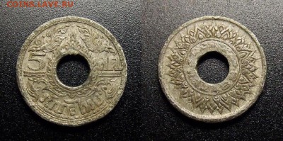 МОНЕТЫ МИРА 07-17 - Таиланд – 5 сатанг (1945-2488) олово