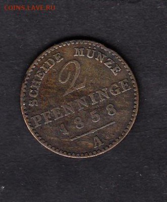 Пруссия 2пф 1858(А) - 13