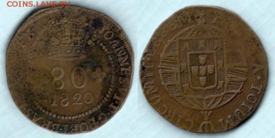 Мозамбик 80 reis 1820 - 80 r