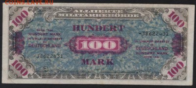 100 марок 1944 года.СЗОГ.до 22-00 мск 20.08.17г.. - 100р 1944 ЗСОГ аверс
