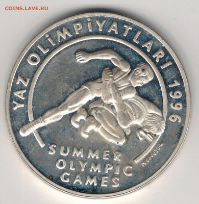 Ag ТУРЦИЯ 50000 ЛИР 1995 ОЛИМПИАДА 24.08.2017 В 22.00 - 5-т50000