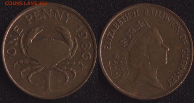 с 200 руб. Гернси 4 монеты до 22:00мск 25.08.17 - Гернси 1 пенни 1986 =40