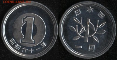 с 200 руб. Япония линейка 1-100 иен 1986 АНЦ до 22:00мск 25. - Япония 1 иена 1986