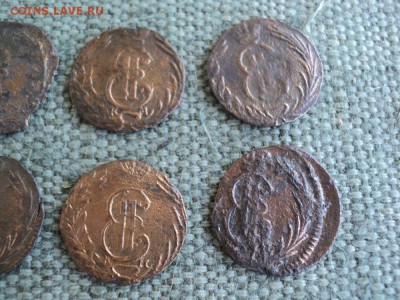 7 монет полушка 1767-1772г  КМ Сибирская - 7 DSC03529.JPG