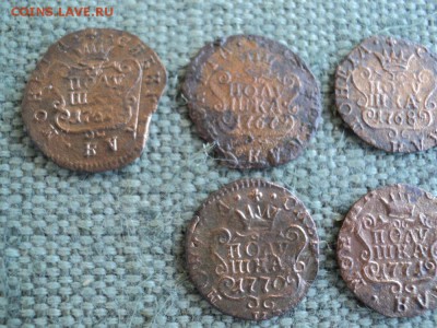 7 монет полушка 1767-1772г  КМ Сибирская - 2 DSC03524.JPG