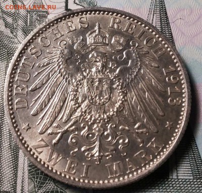 3 марки 1913 а Вильгельм II Unc c усами. - 20170819_194535-1
