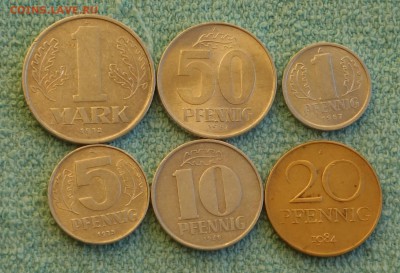 Набор монет ГДР 6 монет, до 21.08.17 в 22:00 - ddr5