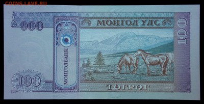 Монголия 100 тугриков 2014 unc до 26.08.17. 22:00 мск - 1